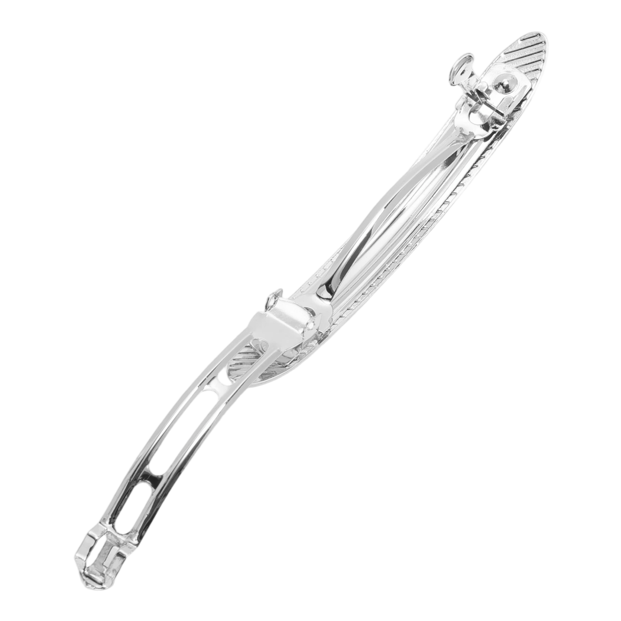 Unique Bargains Grace Polished Marquise Hair Barrettes Fashionable Hairstyles Silver Tone