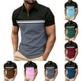 thumbnail image 3 of guisaled Mens Shirts Quarter Zipper Golf Shirts Casual Classic Lightweight Short Sleeve Lapel Collared Shirts Quick Dry Athletic Tops, 3 of 3