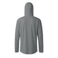 thumbnail image 3 of Havenx Upf 50+ Fishing Shirts for Men Long Sleeve Upf 50+ Shirt with Mask Hooded Uv Protection Rash Guard Thumbhole Hiking Running Swim Athletic Workout Blouses,Gray 3XL, 3 of 5