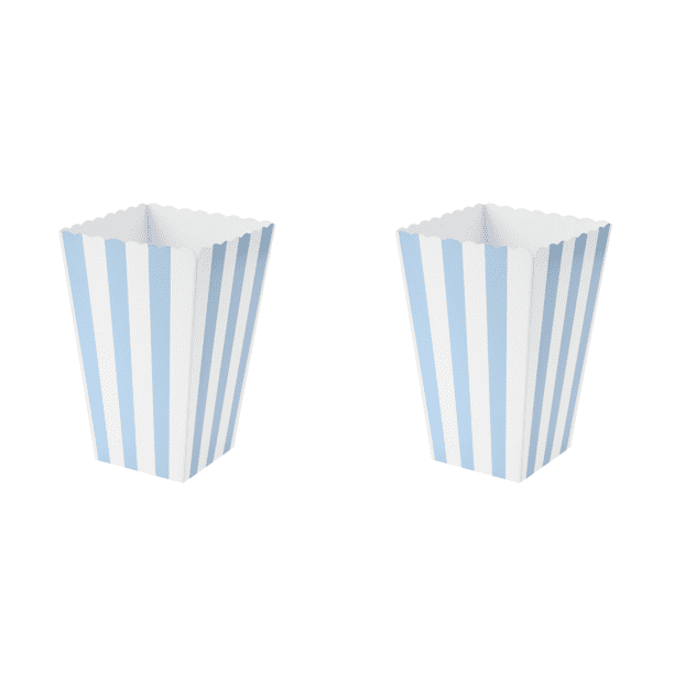 Cajas Palomitas Maíz para 24 Uds. Suministros para Fiestas Bodas (azul)