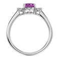 thumbnail image 3 of SuperJeweler 1 1/2 Carat Oval Shape Pink Topaz and Two Diamond Ring In 14 Karat White Gold For Women, 3 of 6