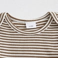 thumbnail image 5 of Kaprioy Baby Boy Shorts Set Newborn Infant Summer Outfit Striped Half Button-up Short Sleeve Bodysuit Elastic Waist Shorts Baby Boys' Shorts Sets, 5 of 6