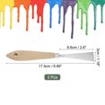 thumbnail image 2 of Uxcell 3 Pcs Stainless Steel Palette Knife, No.20 Professional Art Spatula Oil Painting Accessories Color Mixing Scraper with Wood Handle, Great for Canvas Acrylic Paint (Brown, 6.89-Inch), 2 of 6