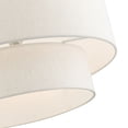 thumbnail image 3 of Livex Lighting Blossom 3-Light Modern Metal & Fabric Pendant in Brushed Nickel, 3 of 12