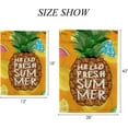 thumbnail image 2 of SKYSONIC Hello Summer Tropical Fruits Pineapple Double-Sided Printed Garden House Sports Flag 12x18in Polyester Decorative Flags for Courtyard Garden Flowerpot, 2 of 7