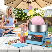 Commercial Cotton Candy Machine - 1000W Electric Cotton Candy Maker with 3500RPM Motor, Stainless Steel Bowl, Perfect for Home, Parties, Carnivals & Events (Blue)