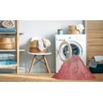 thumbnail image 2 of Ahgly Company Machine Washable Indoor Square Transitional Pastel Pink Area Rugs, 5' Square, 2 of 7