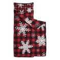 thumbnail image 2 of Red Christmas Snowflake and Plaid Pattern Toddler Nap Mats for Kids Preschool,50"x20" Sleeping Mat Bag or Kids,Toddler Sleeping Bag,Toddler Nap Mat or Daycare, 2 of 6