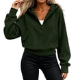 thumbnail image 6 of Cmtiyu Hoodies for Women, Loose V Neck Long Sleeve Zipper Pullover Hoodies With Pockets, Casual Outdoor Sweatshirts, S-2XL, 6 of 8