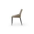 thumbnail image 3 of Whiteline Modern Living Kaya Light Grey Faux Leather Sanded Black Coated Steel Legs Dining Chair, 3 of 5