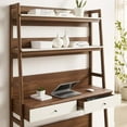 thumbnail image 7 of Modway Bixby Office Desk in Walnut White, 7 of 7