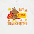 thumbnail image 4 of Inktastic My First Thanksgiving with Turkey and Leaves Boys or Girls Baby T-Shirt, 4 of 5