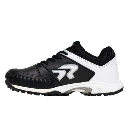 

Ringor Flite Women s Softball Turf Shoes with Pitchers Toe Black | White Size 11