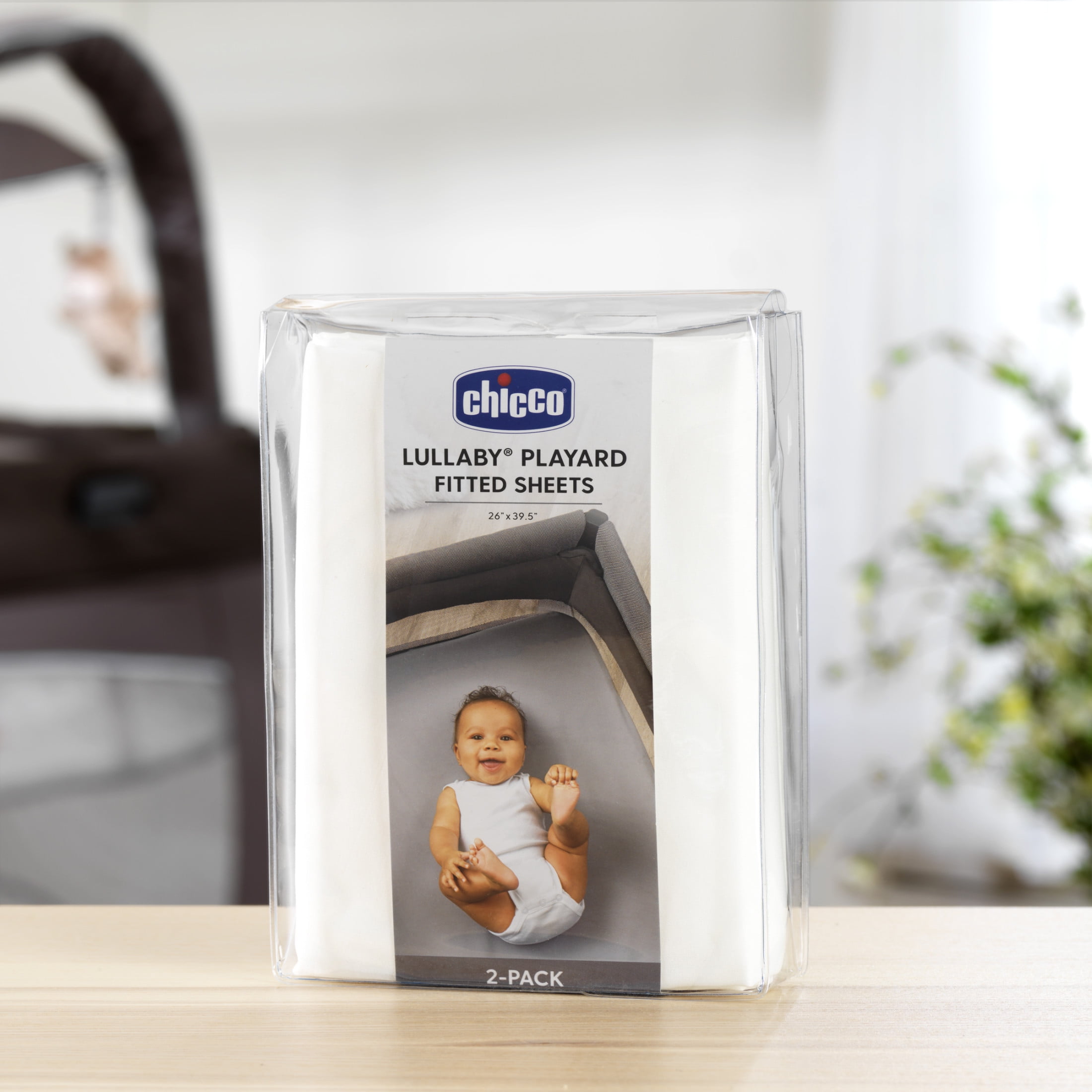 Chicco Lullaby Playard Fitted Sheets, Deep Pockets, Secure Fit - White (White), New