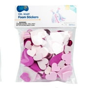 Hello Hobby Solid Foil Heart Foam Stickers