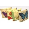 Butterfly Decorative Throw Pillow Cushion Sofa / Bed - 16"X16Inch - Blue