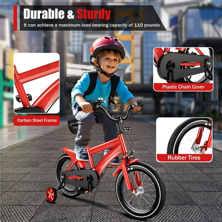 Gymax 14 Inches Kids Bicycle w/ Doll Chair & Basket Kids