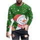thumbnail image 2 of Blusas y camisas de manga larga y cuello redondo para hombre, informales, a la moda, con estampado navideño, cuello redondo, blusas de licra de manga larga para hombre., 2 of 5