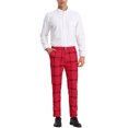thumbnail image 2 of Lars Amadeus Men's Plaid Dress Pants Slim Fit Checked Printed Trousers, 2 of 6