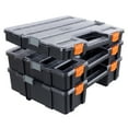thumbnail image 5 of Tool Box Organizer - 3-in-1 Portable Parts Organizer with 52 Customizable Compartments to Store Hardware, Craft Supplies, or Beads by Stalwart (Gray), 5 of 8