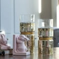 thumbnail image 4 of A&B Home Gold Cylindrical Glass Candleholder 5.9" x 5.9" x 13.2", 4 of 4
