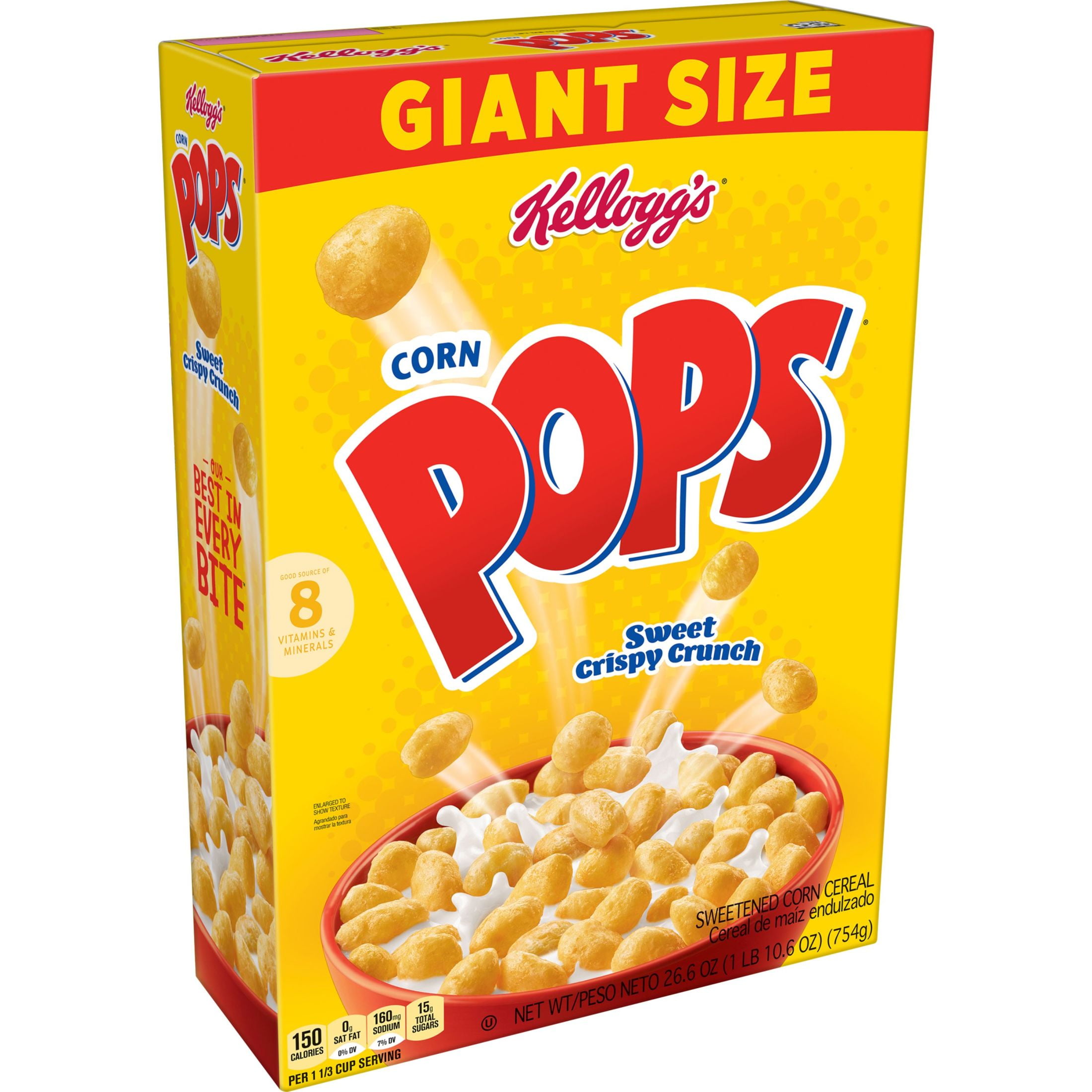 Kellogg's Corn Pops Original Cold Breakfast Cereal, 26.6 oz