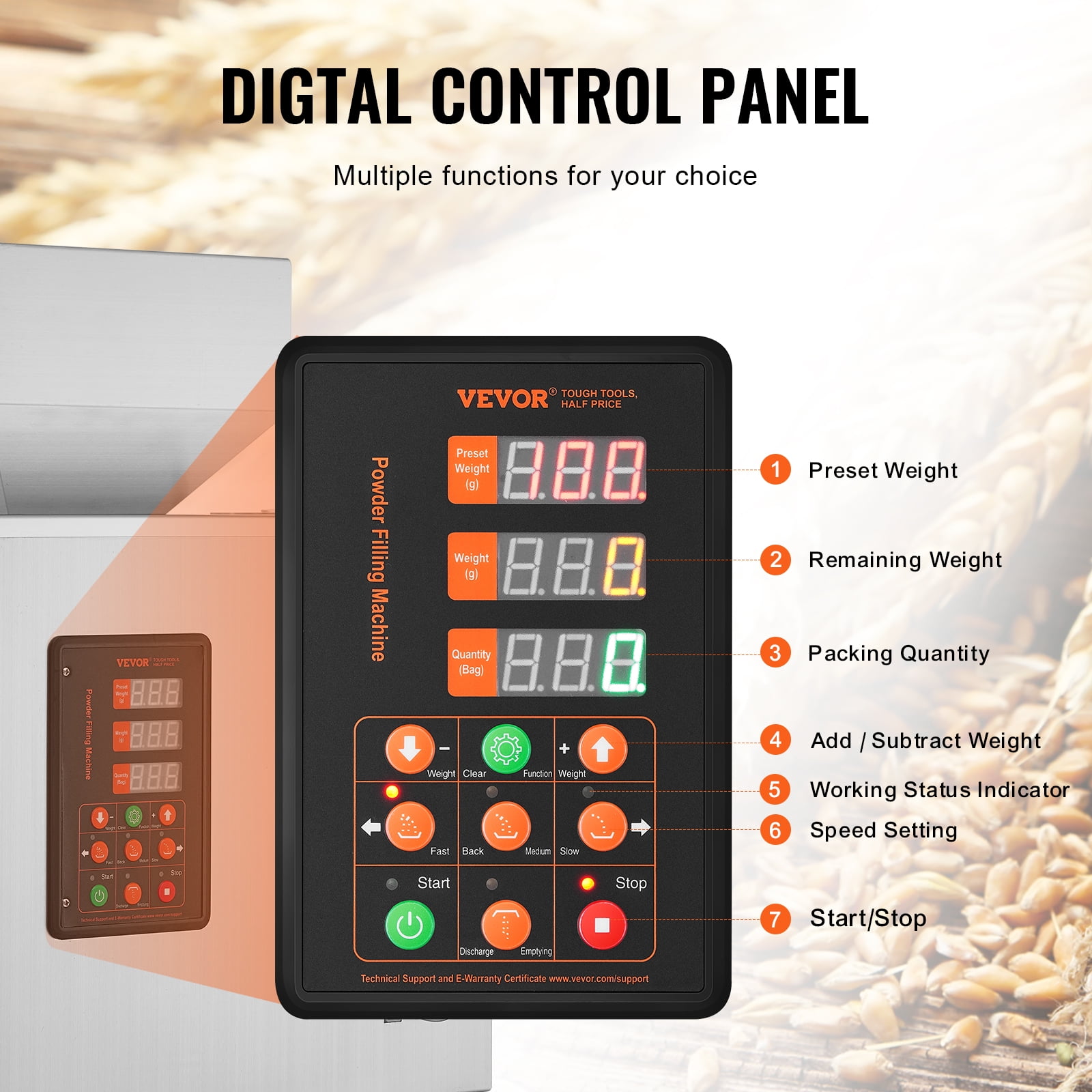 KFFKFF Automatic Powder Filling Machine Particle Intelligent Weighing 1-200g