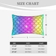 thumbnail image 6 of Balery Rainbow Scales2 Bedding Queen Pillow Cases - Envelope Closure - Soft Brushed Microfiber Fabric - Shrinkage and Fade Resistant Pillow Cases-20"x30", 6 of 9