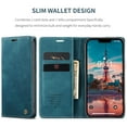 thumbnail image 5 of Dteck Case for iPhone 14,Vintage PU Leather Wallet Case TPU Bumper Card Slots Kickstand Magnetic Shockproof Flip Folio Cover for iPhone 14 6.1-inch,Blue, 5 of 5