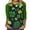Green-4, variant on Aofany St Patricks Day Tops for Women 3/4 Sleeve Crewneck Shamrock Shirts Casual Trendy Festival Holiday Tunic Tee Tops
