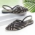 thumbnail image 6 of KEGIRLOM Women's Fashionable Casual Mesh Hollow-Out Pointed Toe Closed-Toe Colorful Sandals Shoes Black 9.5, 6 of 6