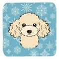 thumbnail image 1 of Carolines Treasures BB1692FC Snowflake Buff Poodle Foam Coasters- Set Of 4, 1 of 1
