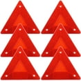 thumbnail image 1 of Raindrops Triangle Safety Sign 6Pcs Red Plastic For Trailer Ensures Safety During Road Trips, 1 of 6