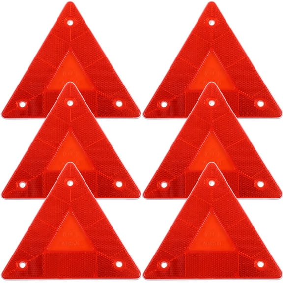 HOMEMAXS  6 Pcs Trailer Reflectors Triangular Reflective Board Car Triangle Student