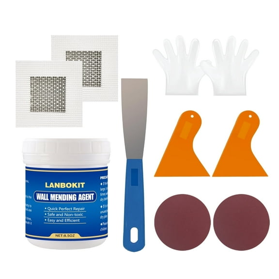 Drywall Repair Kit, 8.5OZ Spackle Wall Repair Kit with Scraper, Wall Patch Repair Kit and Wall Mending Agent, Dry Wall Patch Kits for Easily Fill Home Wall Holes and Cracks