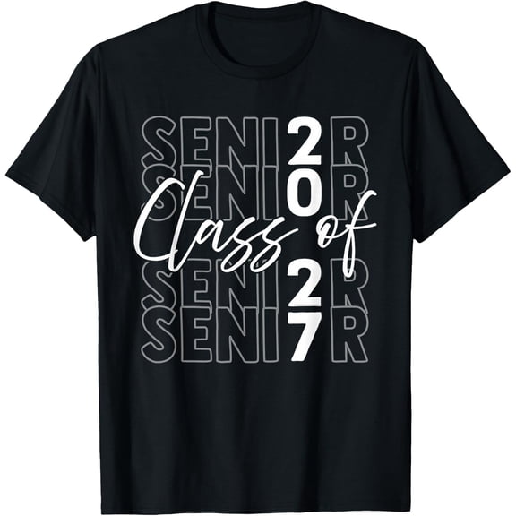 Class Of 2027 Shirt Senior 2027 Graduation T-Shirt Unisex S-5XL Hot Trending Shirt Birthday Gift