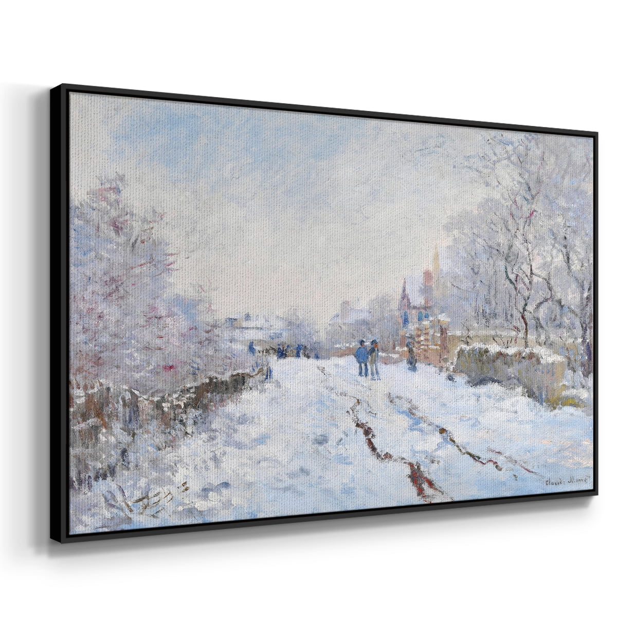 Vintage Landscape-CCXCV By Wexford Home Framed in Black Wood Gallery Wrapped Canvas 27 in. x 41 in.