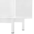 thumbnail image 5 of White Accent Cabinet, Atumon Buffet Cabinet with Wave Pattern Design, Storage Cabinet with 2 Doors and 2 Drawers, Wood Accent Cabinet with Adjustable Shelves for Kitchen Dining Room Living Room, 5 of 10