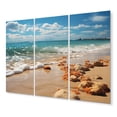 thumbnail image 2 of Designart "Sunkissed Sands at the Beach I" Nautical & Beach Metal Wall Decor Set, 2 of 5