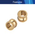 thumbnail image 3 of Wekity M3x4mm Female Thread Knurled Nuts,100PCS Hx5mm OD Brass Threaded Insert Embedment Nuts Hydraulic Welded Joint Injection Molding Assortment Kit for 3D Printing Injection Molding-0621, 3 of 5