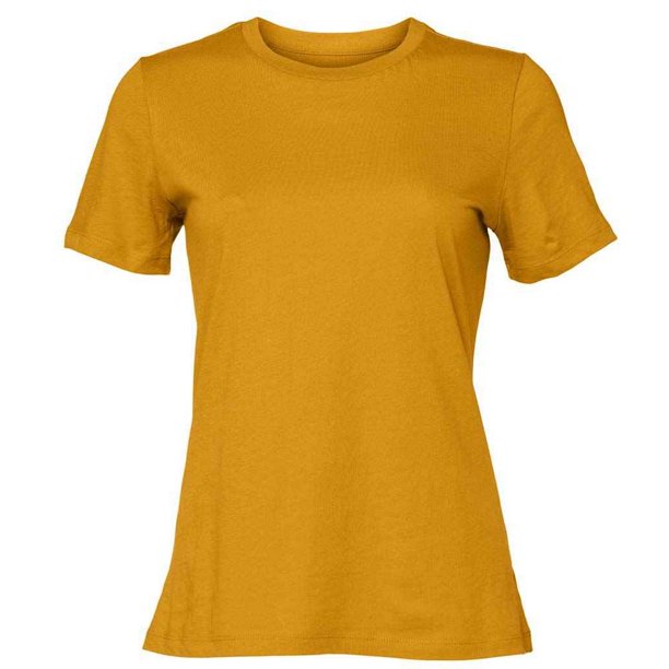 Bella + Canvas - Camiseta de Manga Corta para Mujer (Amarillo Mostaza)