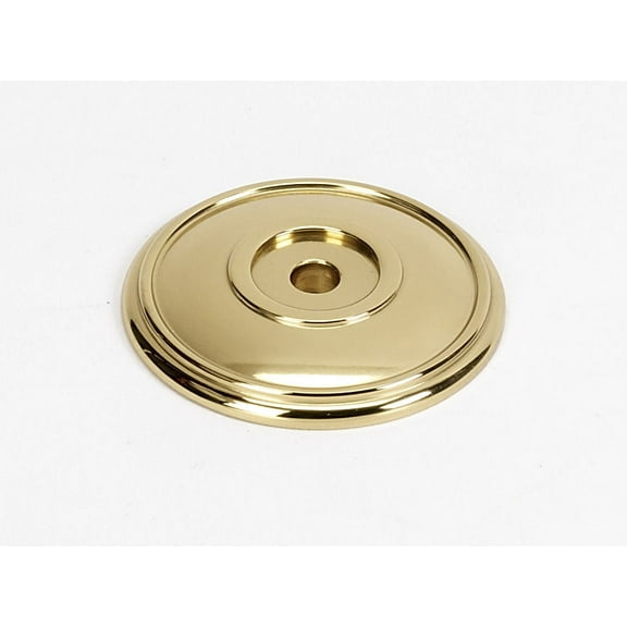 Alno A1564 Classic Traditional 1-5/8" Diameter Cabinet Knob Backplate Rosette - Brass