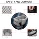 thumbnail image 3 of Asiento de coche para perros estilo a cuadros, correas ajustables para cachorros de tamaño mediano y pequeño, asiento para gatos, mascotas, cama de viaje con parte inferior antideslizante suave, negro y blanco Unique Bargains fundas para asientos de auto, 3 of 8
