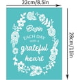 thumbnail image 2 of 2pcs 8.6x11 Inch Flower Wreath Self-Adhesive Silk Screen Printing Stencil Reusable Thanksgiving Stencils, 2 of 5