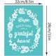 thumbnail image 2 of 2 plantillas autoadhesivas reutilizables para serigrafía con diseño de corona de flores de 8,6 x 11 pulgadas para Acción de Gracias, 2 of 5