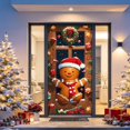 thumbnail image 5 of Christmas Door Tapestry Xmas Front Door Hanging Decor Holiday Party Cloth Door Curtain Christmas Door Cover for Home Bedroom Wdoor Holiday Decoration, 5 of 7