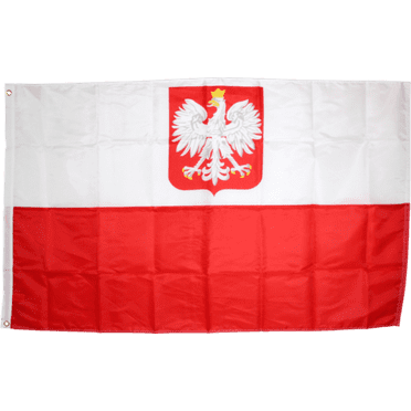 Poland with Eagle Stick Flag - 12 x 18 in Poland with Eagle Stick Flag - 12 x 18 in
