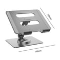 thumbnail image 3 of Soporte para Computadora Portátil Aleación Aluminio Base para Computadora Portátil Disipación Calor Hueca (Plata), 3 of 4