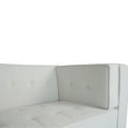 thumbnail image 6 of Velvet Upholstered 3-Seater Sofa with Removable Cushions, White, 6 of 9