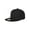 Black, variant on New Solid Flatbill Snapback hat - Royal Blue